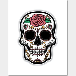 skull roses death Posters and Art